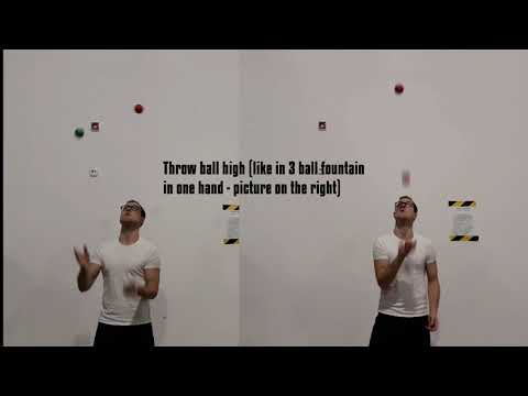 Juggling with 4 balls - 2 interesting tricks [ENG] - Kapu juggling tutorial