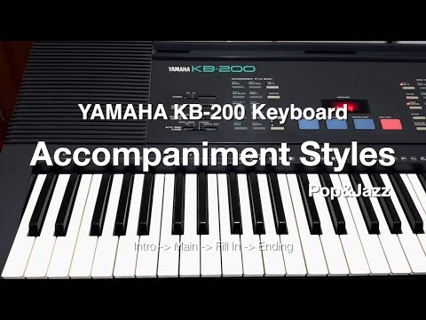 YAMAHA KB-200 Keyboard - Accompaniment Styles (Pop & Jazz)
