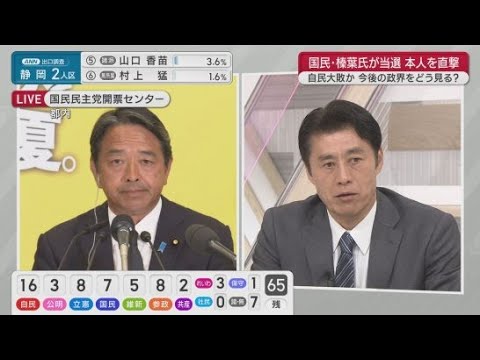 YouTube Video 【参院選】国民・榛葉幹事長と自民・細野氏が中継 細野氏「自民は国民の痛みに鈍感だった」 榛葉氏「このまま石破内閣で行かないでしょ」