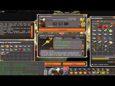 [Dofus] Faerol - FM Rapière Aux Glyphes à partir d'un item ruiné