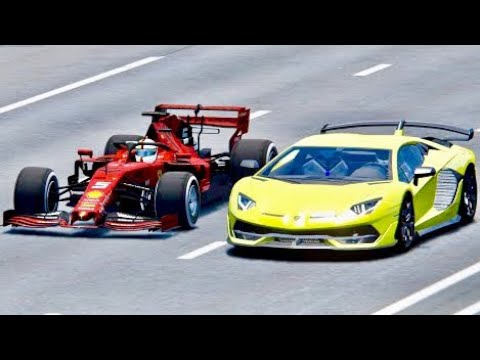 Lamborghini SVJ vs Ferrari F1 2019 - Top Speed Battle