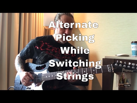 Tips to Effective Alternate Picking While Switching Strings - Steve Stine Live Event (Guitar Lesson)