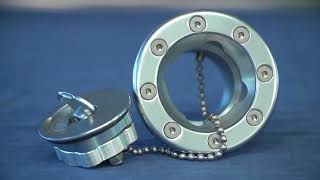 Aircraft Style Gas Fill - Lift/Twist Tab For 2" Filler Hose - video thumbnail 2