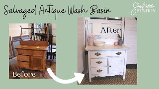 How To Remove Odor From Wood Furniture And Stop The Stinky Smell! / Salvaged Antique Wash Basin