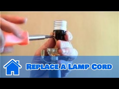Part of a video titled Home Help : How to Replace a Lamp Cord - YouTube