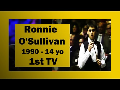 SNOOKER Ronnie O'sullivan - 1990 - 14 yo - 1st tv