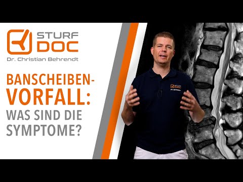 Was sind die Symptome bei einem Bandscheibenvorfall ?
