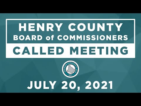 Board of Commissioners Called meeting July 20, 2021
