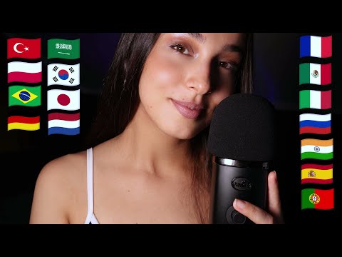 ASMR Whispering in Different Languages | ear to ear whispers