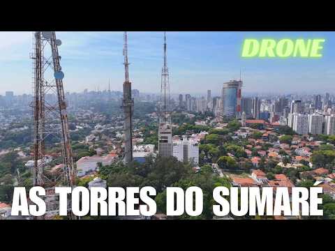 Drone mostra as famosas Torres de TV do Bairro do Sumaré - Zona Oeste de São Paulo