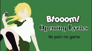 Download lagu Btooom! Opening Lyrics [no pain, no game] (Rom/Jap/Eng) mp3