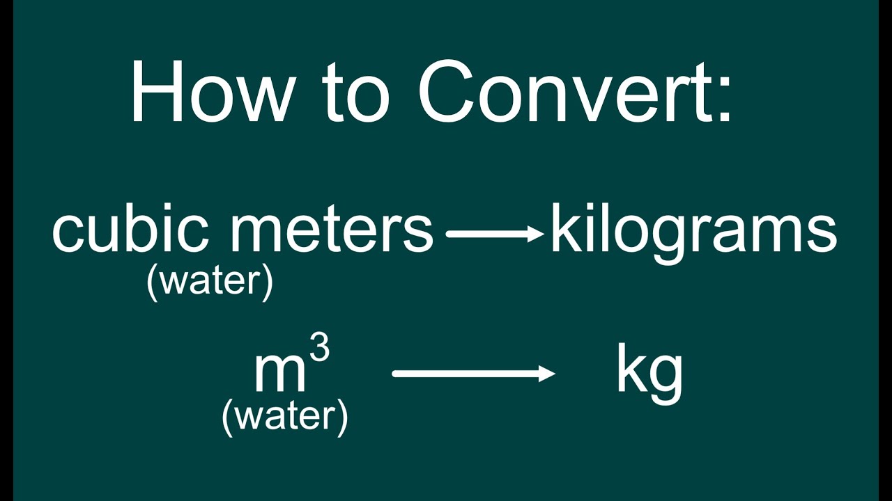 How to Convert a volume of water (cubic meters) to mass (kg) & weight (N) (EASY)
