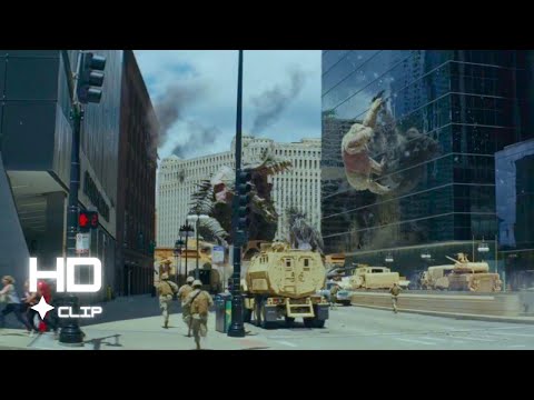 Rampage (2018) - Monsters Attack in Chicago scene | HD Movie Clip