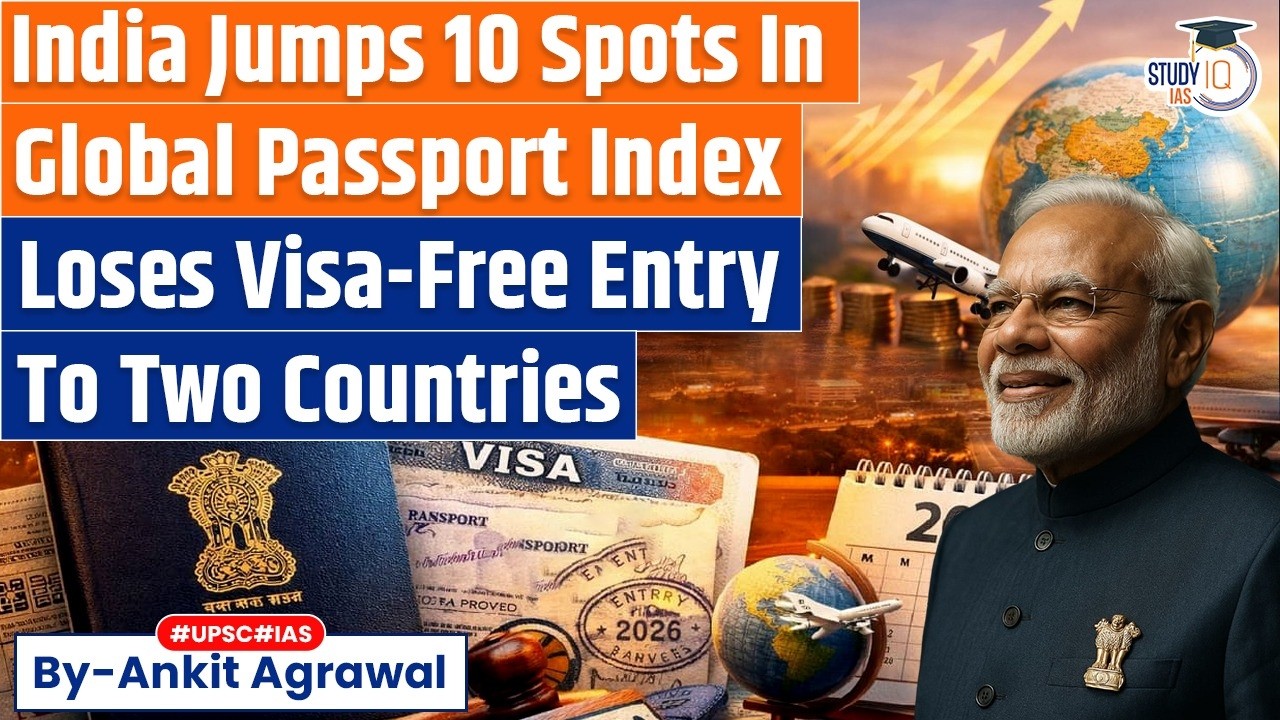 India Climbs 10 Spots In Henley Passport Index | Ankit Agrawal Study IQ
