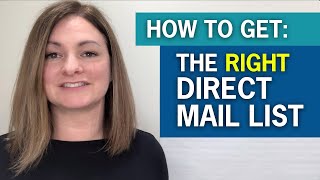 How To Get The Right Direct Mail Marketing List