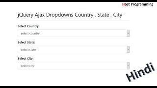 country state city dropdown using jQuery  ajax in php
