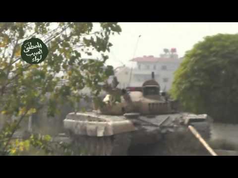 اغتنام كتيبة عبد الله بن سلام لعربة بي أم بي بعد السيطرة على مطار مرج السلطان العسكري في ريف دمشق