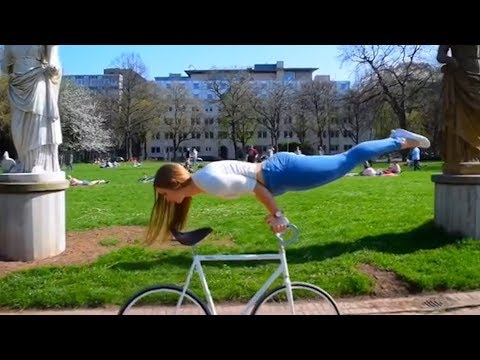 Artistic Cycling Tricks by Viola Brand | People Are Awesome