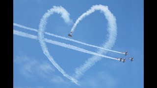 Jets making HEART in the sky  70th Independence Da