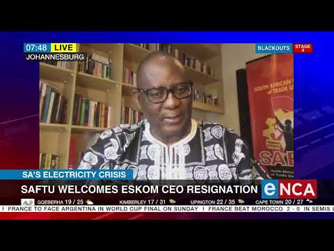 SAFTU welcomes Eskom CEO resignation
