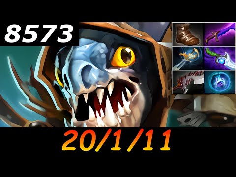 Dota 2 Slark 8573 MMR 20/1/11 (Kills/Deaths/Assists) Ranked Full Gameplay