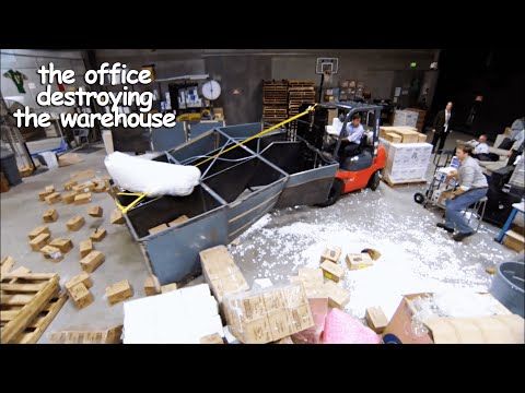 the office destroying the warehouse for 8 minutes straight | The Office US | Comedy Bites