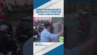 Puluhan Pemotor Kena Omel Sopir Transjakarta, Nekat Lawan Arah di Jalur Busway Jatinegara
