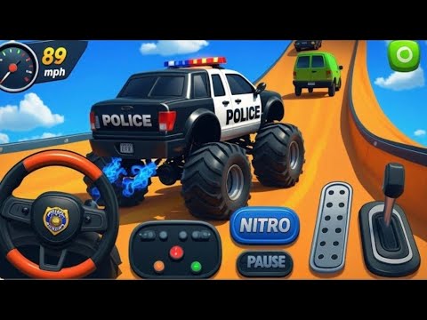 Police 🚓 Monster Truck Mega Ramp Extreme Racing