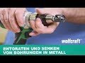 Senker HSS mit Tiefenstopp: Zum Entgraten und Senken von Bohrungen in Metall | wolfcraft