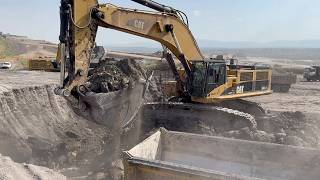 Caterpillar 385C Loading Overburden with Cat 395 & Liebherr 974 - Sotiriadis/Labrianidis Mining 4k