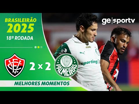 Gols e lances de Vitória x Palmeiras