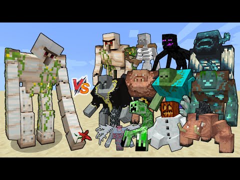 New Mutant Iron Golem vs Mutant Creatures - New Mutant Iron Golem vs Mutant mobs