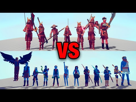 SAMURAI TEAM vs RANGED TEAM | TABS - Totally Accurate Battle Simulator