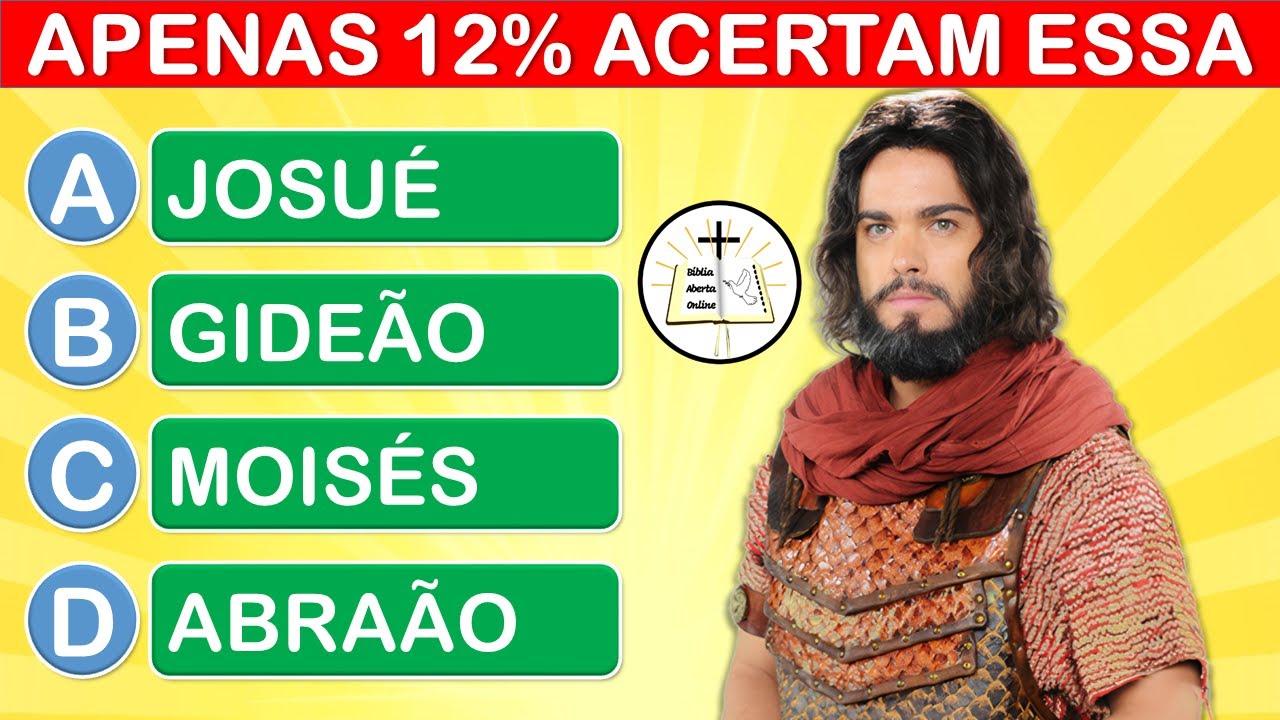 12 PERGUNTAS BÍBLICAS DE NÍVEL DIFÍCIL - QUIZ BÍBLICO #7