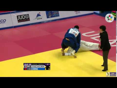 Judo 2015 Grand Prix Ulaanbaatar: Lkhagvasuren (MGL) -   Cheng (CHN) [-90kg] final