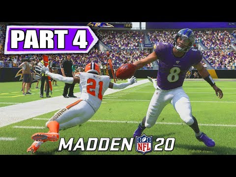 Lamar Jackson Madden 20 Career Mode Ep 4 - 100% COMPLETIONS WITH 5 TOUCHDOWNS