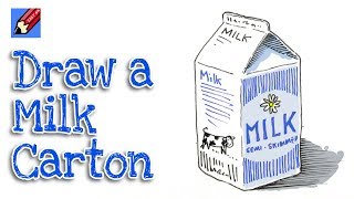 How to Draw a Carton of Milk Real Easy