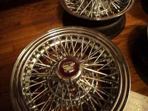 CADILLAC TRUE SPOKE WIRE WHEELS.