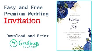 Free Wedding Invitation Card Premium Template Online - 100% Free and Downloadable No Water Marks