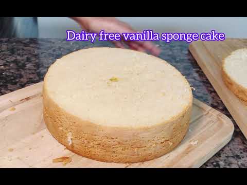Dairy free vanilla sponge cake