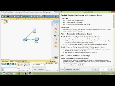 Appendix Packet Tracer - Configuring an Integrated Router