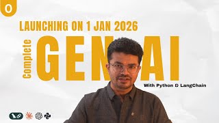 India's Best GenAI Course Launch 2026 | Build 10+ Projects | Python + LangChain + AWS Bedrock