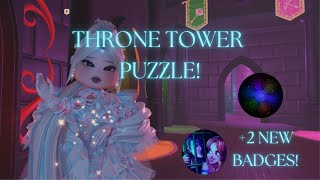 Throne Tower puzzle & Dungeon badges! | Roblox Royale high
