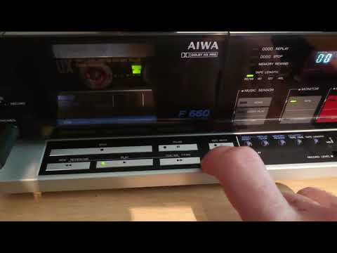 AIWA F660 3-Head Dual Capstan Stereo Cassette Deck Dolby B-C HX PRO - Demo