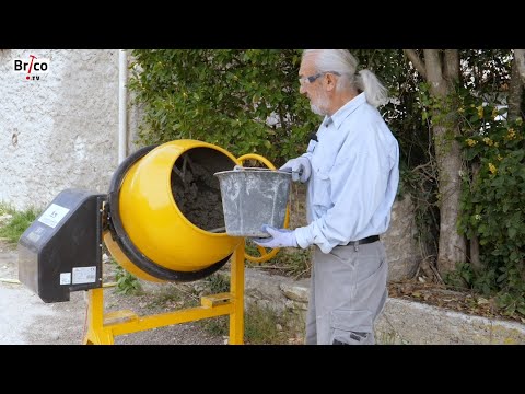 Gâcher du béton à la bétonnière - Tuto bricolage avec Robert