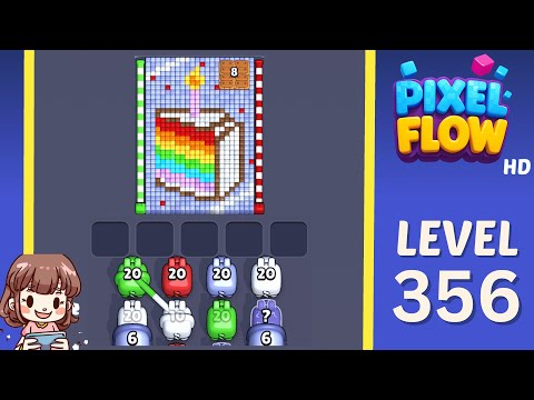 Pixel Flow Level 356 Solution Walkthrough