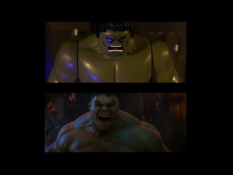 LEGO Avengers Infinity War - Hulk vs Thanos ( side by side )