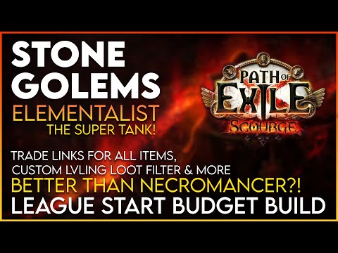 Stone Golems Elementalist League Starter Build Guide - 3.16 Scourge League - Trade Links and more!