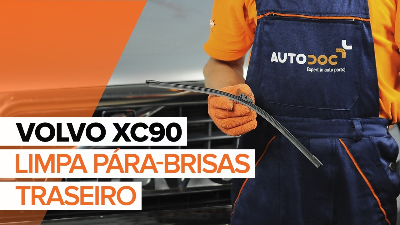 Como mudar escovas do limpa vidros da parte traseira em Volvo XC90 1 - guia de substituição