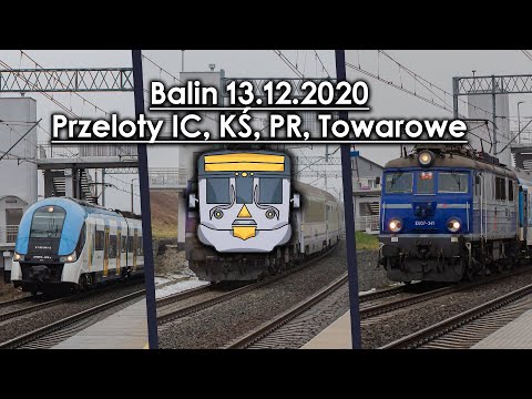 Balin 13.12.2020 || Nowy rozkład jazdy! Przeloty IC, PR, KŚ, Towarowe. Powrót EC Wawel